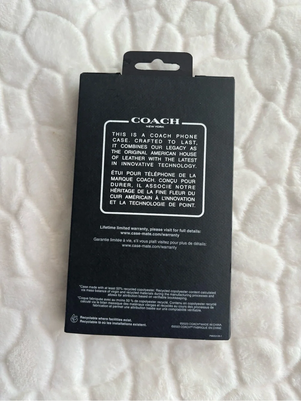 Coach Black Signature Slim Case for iPhone 15